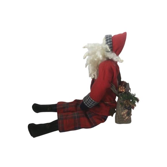 Primitive Look Rustic, Folk Art Style Santa Clause Doll - Picture 4 of 8